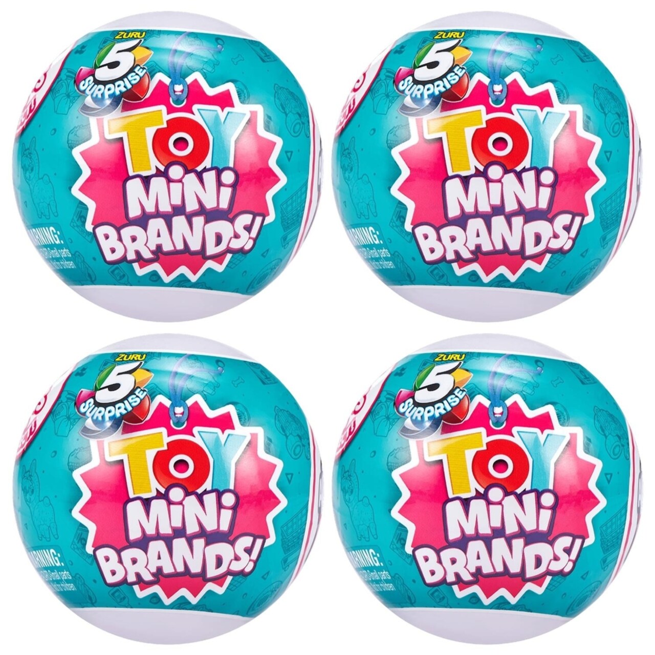 Zuru 5 Surprise Toy Mini Brands Capsule 4pk Series 1 Real Miniature